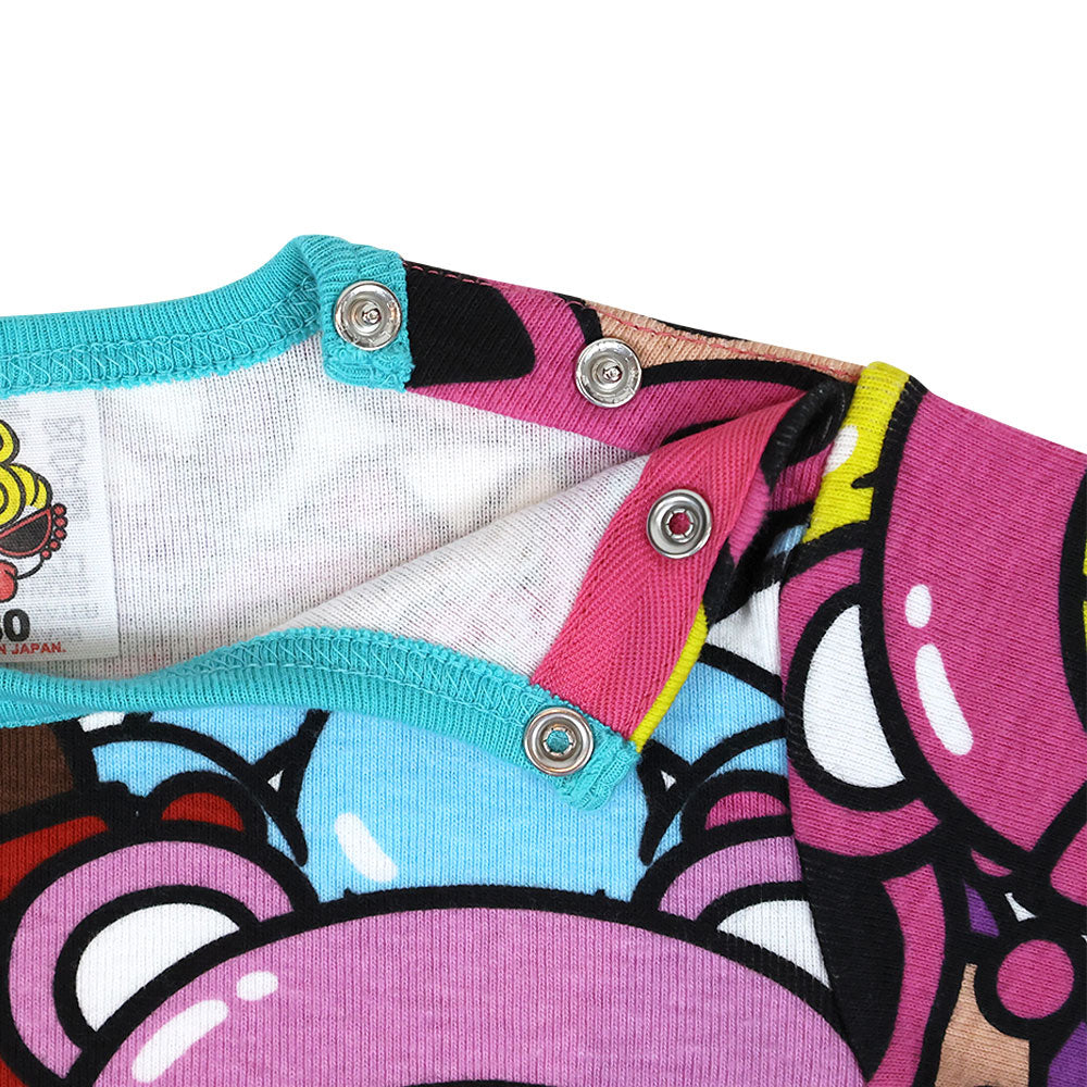 TEDDY MINI MULTI COLOR総柄 半袖ロンパース