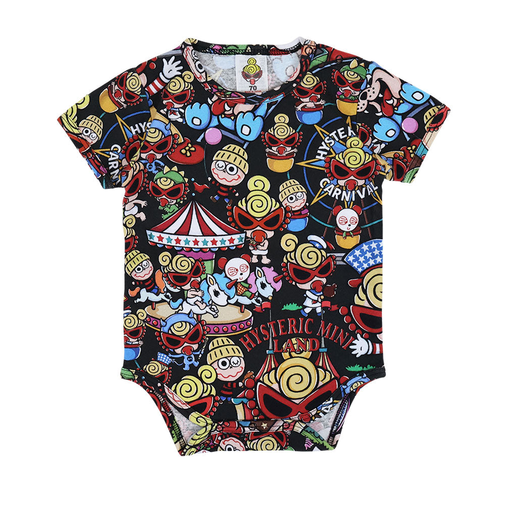 HYSTERIC MINI LAND総柄 半袖ロンパース