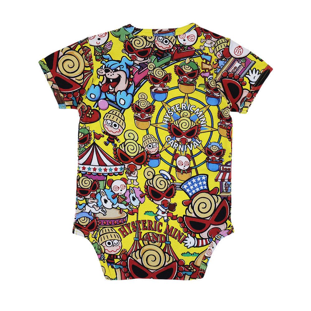 HYSTERIC MINI LAND総柄 半袖ロンパース