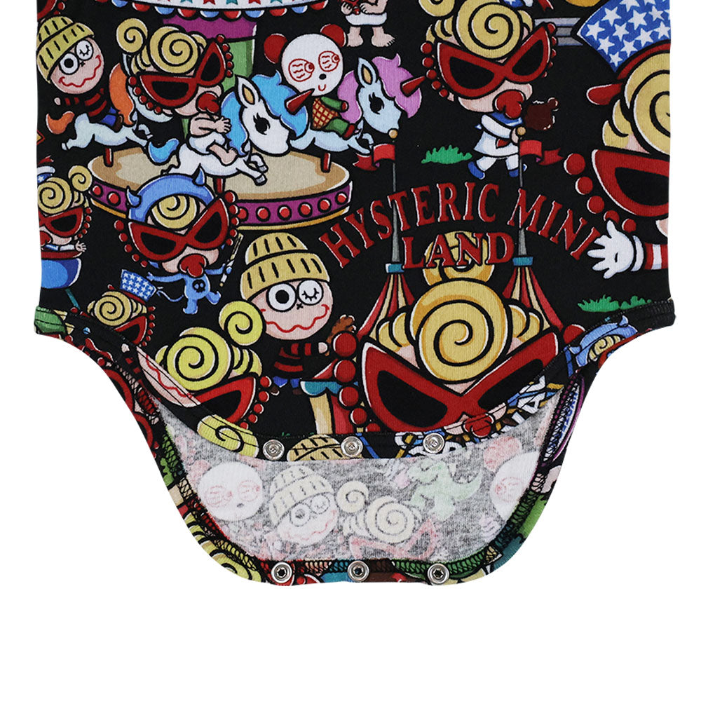 HYSTERIC MINI LAND総柄 半袖ロンパース