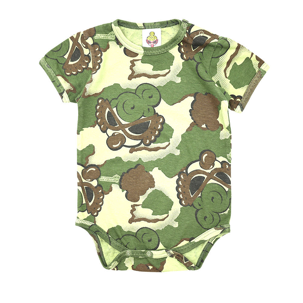 ROLLING MINI DESERT CAMO総柄 半袖ロンパース