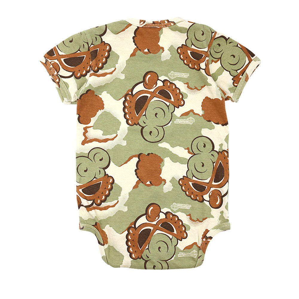 ROLLING MINI DESERT CAMO総柄 半袖ロンパース