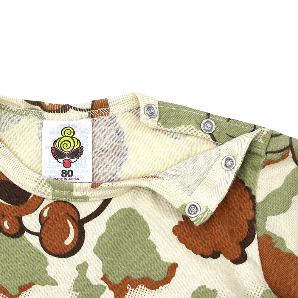 ROLLING MINI DESERT CAMO総柄 半袖ロンパース