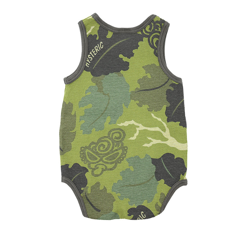 LEAF CAMO総柄 ノースリーブロンパース