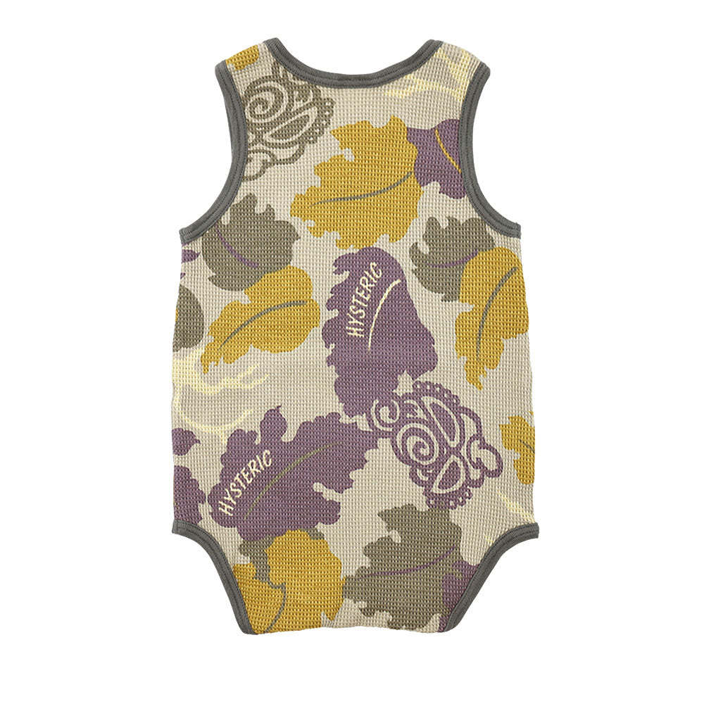 LEAF CAMO総柄 ノースリーブロンパース