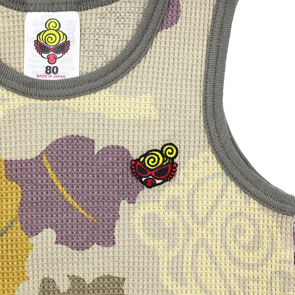 LEAF CAMO総柄 ノースリーブロンパース