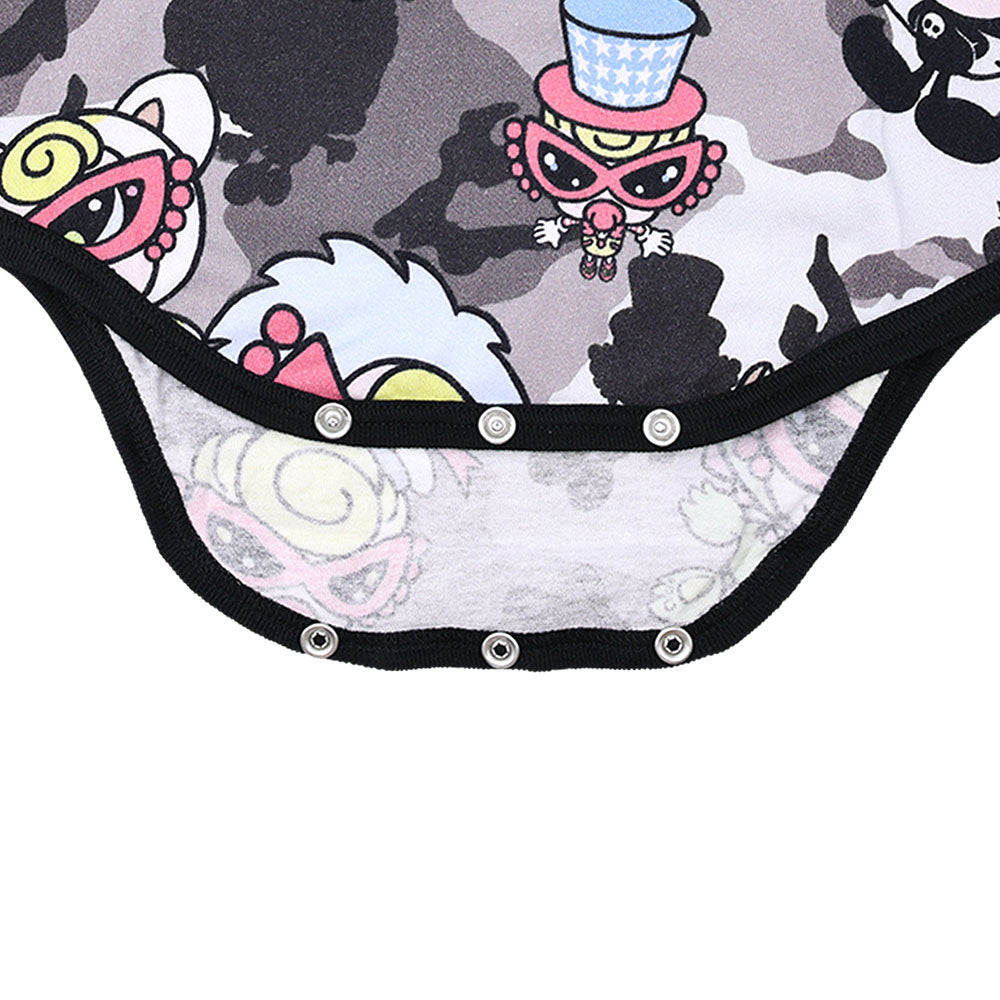 Monster Camo総柄 半袖ロンパース