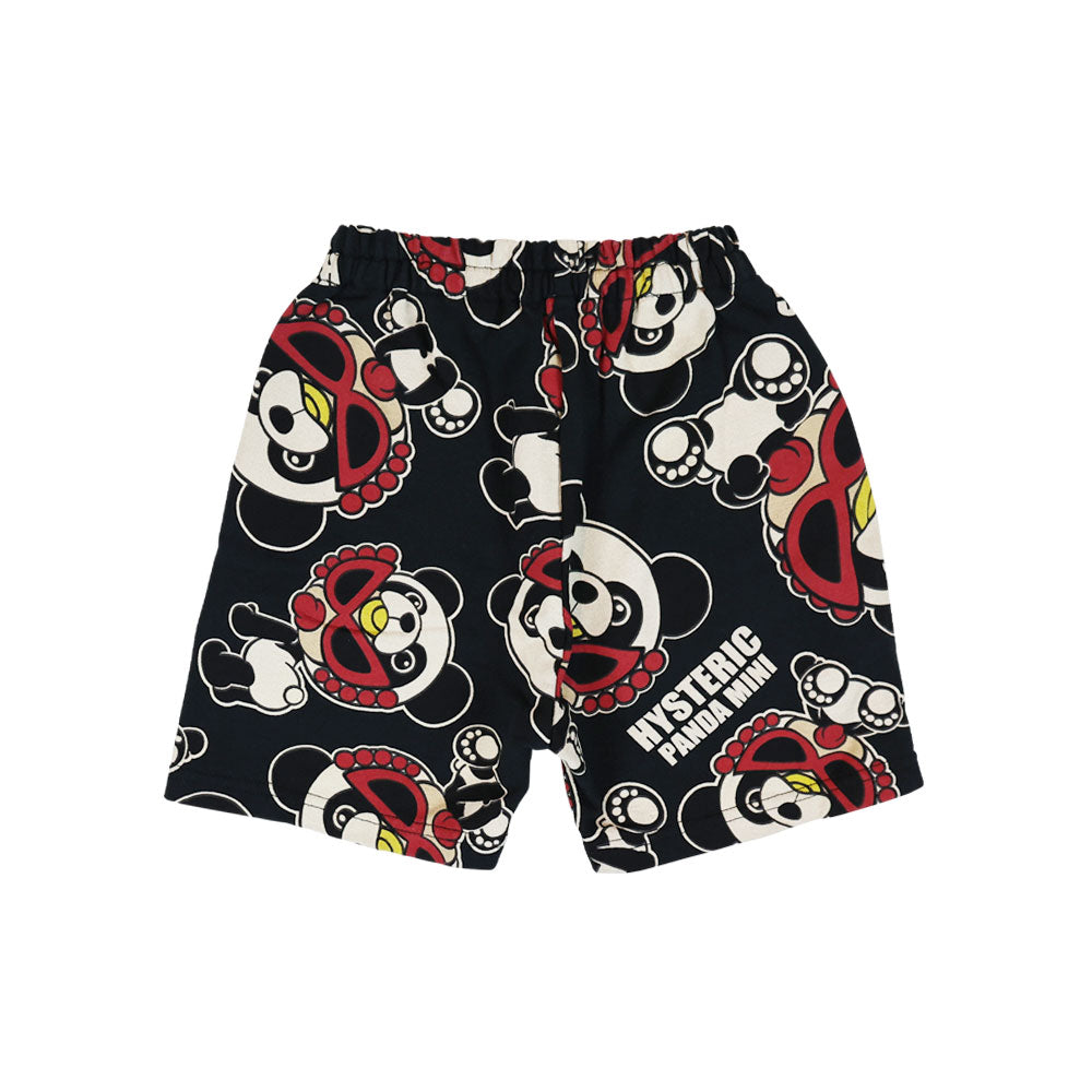 美品☆HYSTERIC MINI Tシャツ&ハーフパンツセット　100 ONLINE STORE限定】PANDA MINI BIG Tシャツ＆ハーフパンツ セット