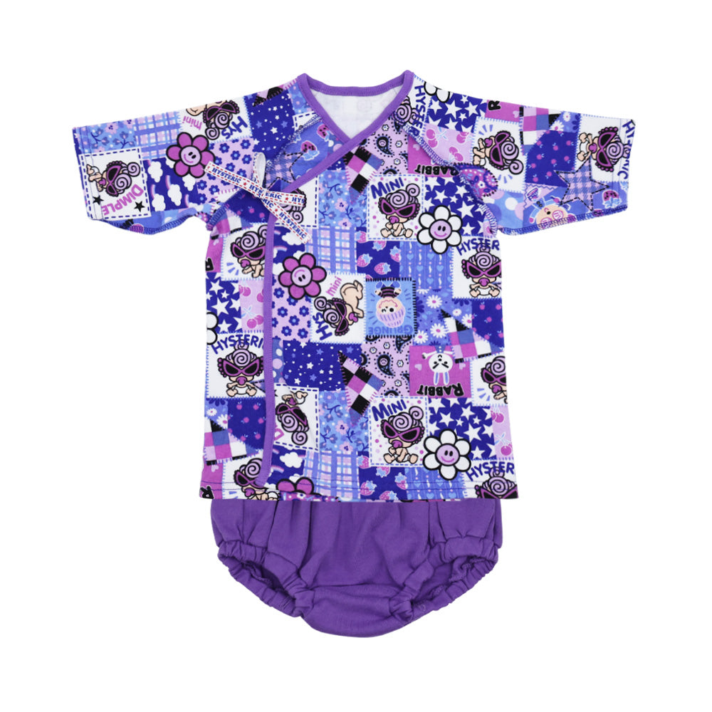 SCRAP PATCHWORK 総柄 短肌着 ブルマセット